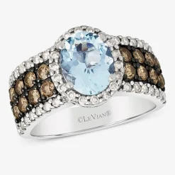 Le Vian® Ring featuring 1 1/3 CT. Peach Morganite™ 3/4 CT. Chocolate Diamonds® 1 3/8 CT. Nude Diamonds™ set in 14K Strawberry Gold®