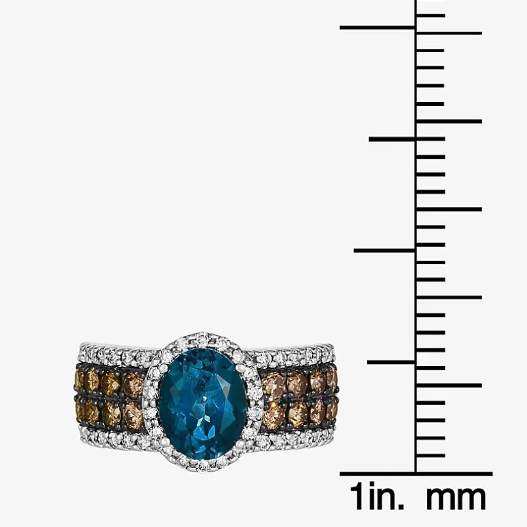 Le Vian® Ring featuring 1 1/3 CT. Peach Morganite™ 3/4 CT. Chocolate Diamonds® 1 3/8 CT. Nude Diamonds™ set in 14K Strawberry Gold®