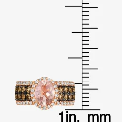 Le Vian® Ring featuring 1 1/3 CT. Peach Morganite™ 3/4 CT. Chocolate Diamonds® 1 3/8 CT. Nude Diamonds™ set in 14K Strawberry Gold®