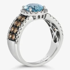 Le Vian® Ring featuring 1 1/3 CT. Peach Morganite™ 3/4 CT. Chocolate Diamonds® 1 3/8 CT. Nude Diamonds™ set in 14K Strawberry Gold®