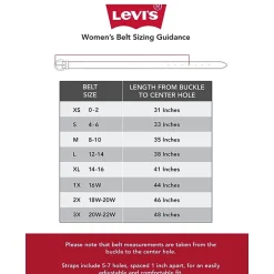 Levi's® Floral Stitched Strap Casual Belt, Genuine Leather Womens Belt