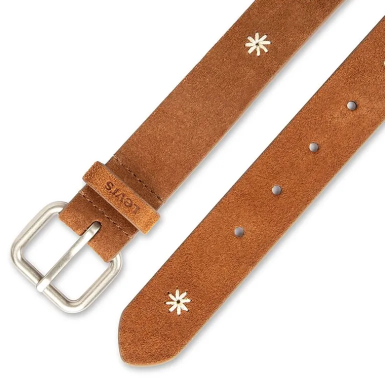 Levi's® Floral Stitched Strap Casual Belt, Genuine Leather Womens Belt