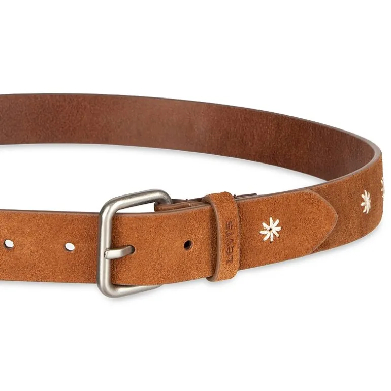 Levi's® Floral Stitched Strap Casual Belt, Genuine Leather Womens Belt