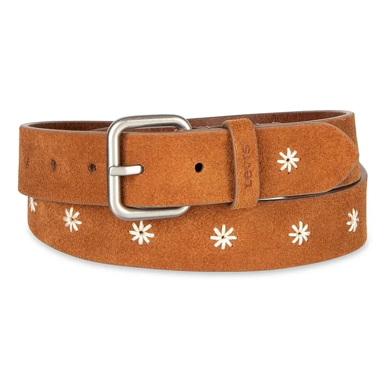 Levi's® Floral Stitched Strap Casual Belt, Genuine Leather Womens Belt