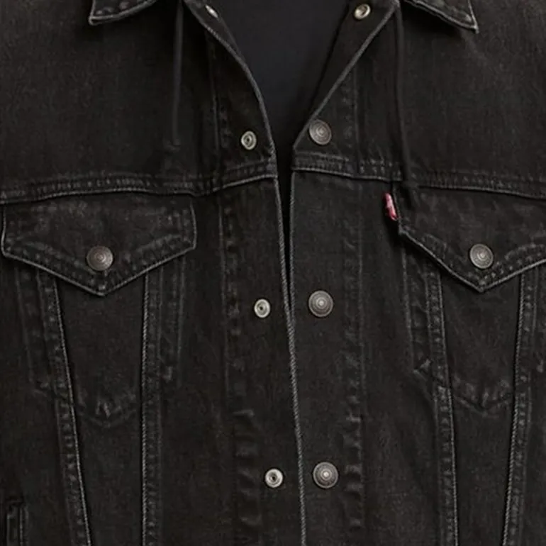 Levi's® Hybrid Hoodie Mens Denim Hooded Lightweight Trucker Jacket