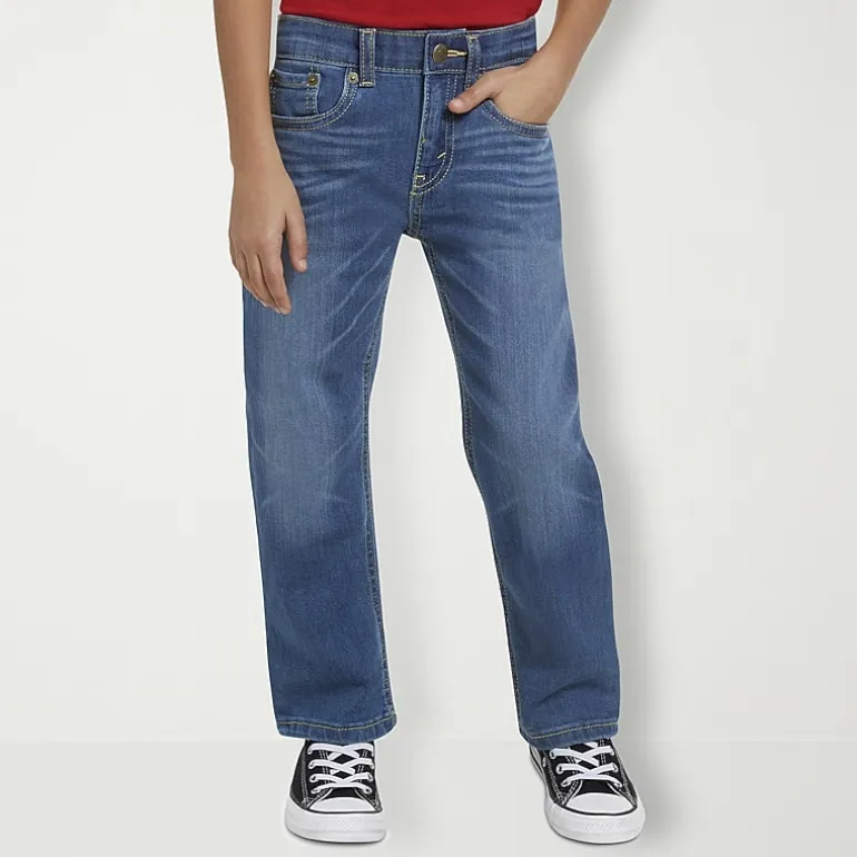 Levi's® Little Boys Adjustable Waist Mid Rise 514™ Straight Leg Jean
