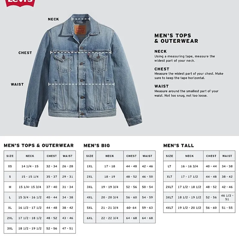 Levi's® Mens Big and Tall Midweight Denim Jacket