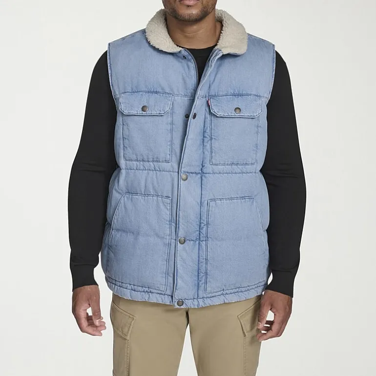 Levi's® Mens Denim Midweight Big and Tall Quilted Vest