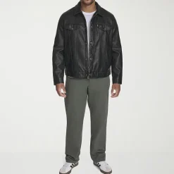 Levi's® Mens Faux Leather Midweight Trucker Jacket