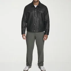 Levi's® Mens Faux Leather Midweight Trucker Jacket