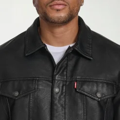 Levi's® Mens Faux Leather Midweight Trucker Jacket