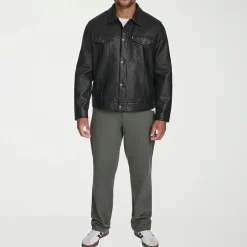 Levi's® Mens Faux Leather Midweight Trucker Jacket