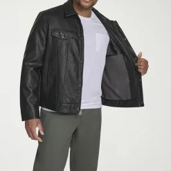 Levi's® Mens Faux Leather Midweight Trucker Jacket