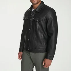 Levi's® Mens Faux Leather Midweight Trucker Jacket