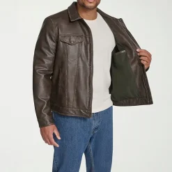 Levi's® Mens Faux Leather Midweight Trucker Jacket