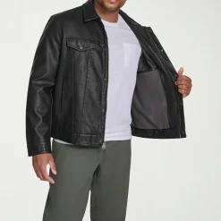 Levi's® Mens Faux Leather Midweight Trucker Jacket