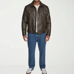 Levi's® Mens Faux Leather Midweight Trucker Jacket