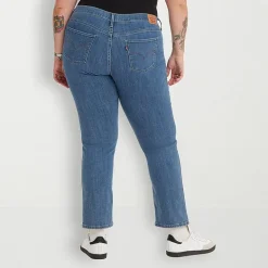 Levi's® Plus Womens Mid Rise 414 Straight Leg Jean