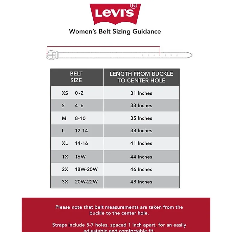 Levi's® Sliding Loop Belt, Genuine Leather Womens Belt