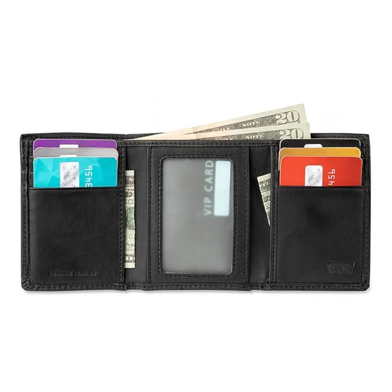 Levi's® Slim Trifold With Zipper Mens Personalized Slim Fold Wallet
