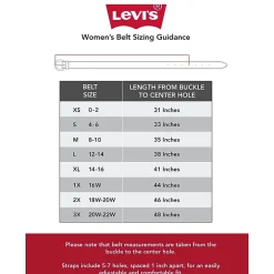Levi's® Square Centerbar Buckle, Genuine Leather Belt Womens Belt