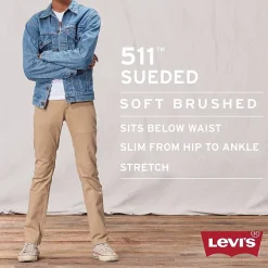 Levi's® Sueded Big Kid Boys Adjustable Waist 511™ Slim Fit Pant