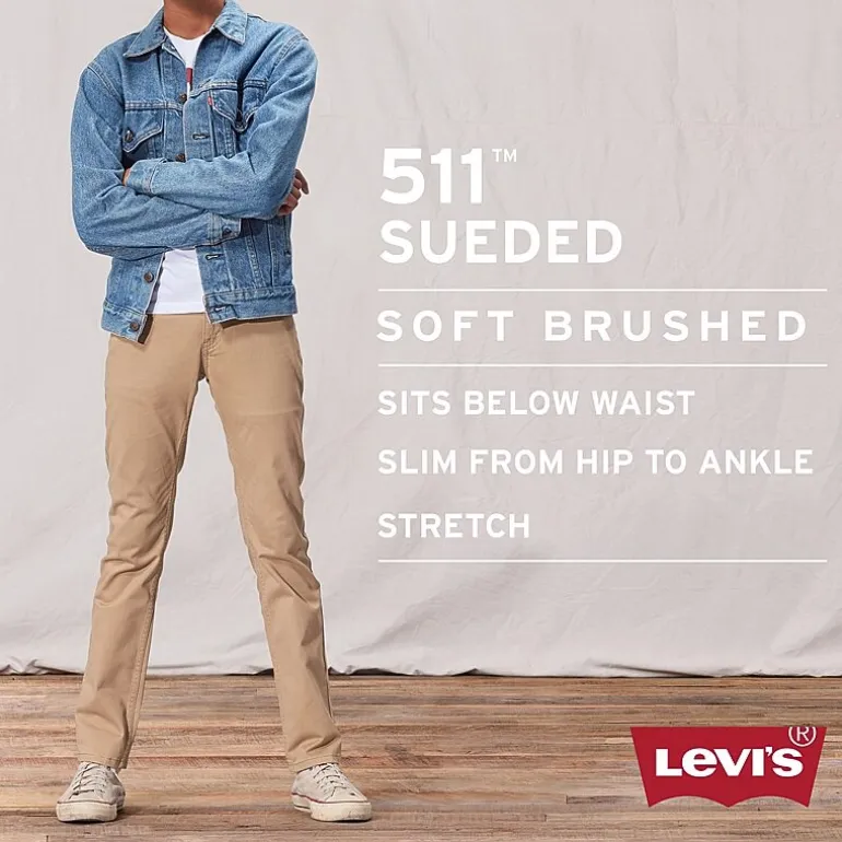 Levi's® Sueded Big Kid Boys Adjustable Waist 511™ Slim Fit Pant