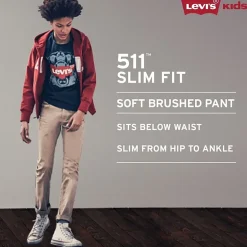 Levi's® Sueded Big Kid Boys Adjustable Waist 511™ Slim Fit Pant