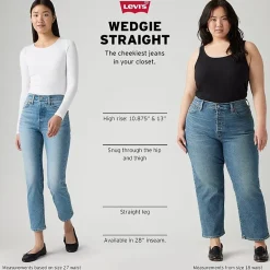 Levi's® Wedgie Straight Womens High Rise Straight Leg Jean