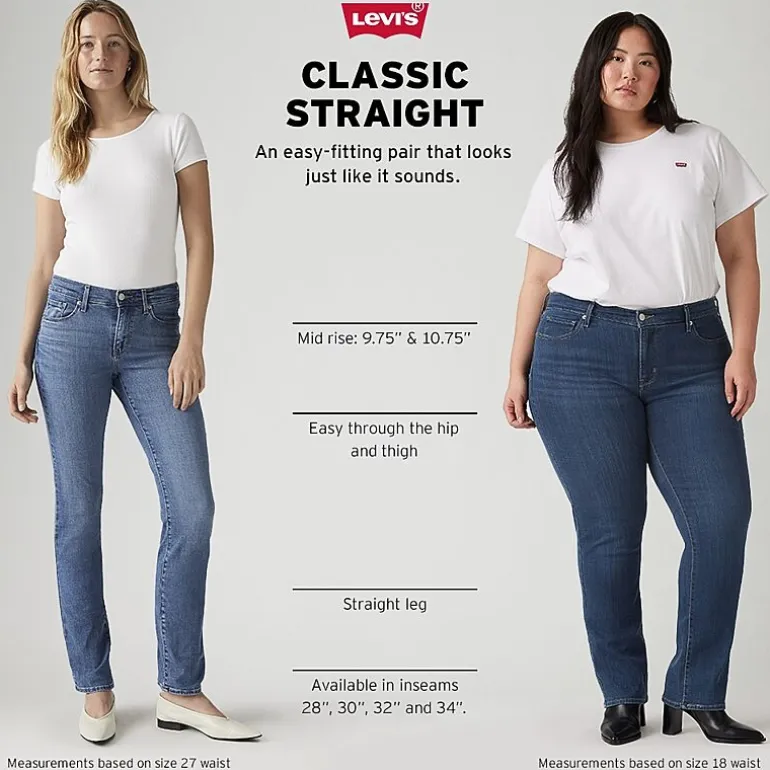 Levi's® Womens Mid Rise Classic Straight Jean