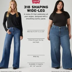 Levi's® Women’s Mid Rise 318 Shaping Wide Leg Jeans