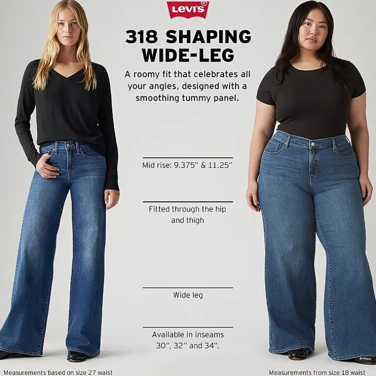 Levi's® Women’s Mid Rise 318 Shaping Wide Leg Jeans