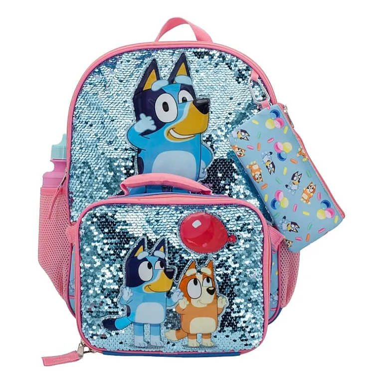 Licensed Bluey 5-Piece Backpack Set