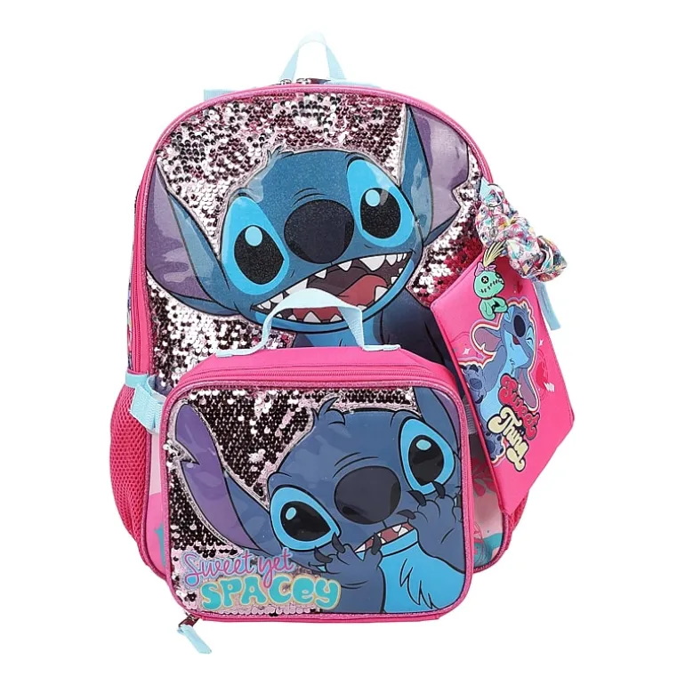 Licensed Disney Stitch 5-Piece Backpack Set