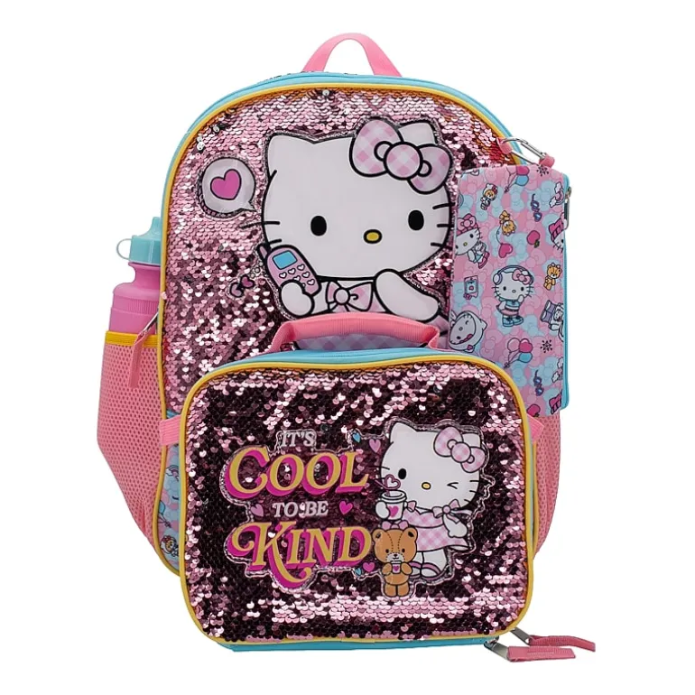 Licensed Hello Kitty 5-Piece Backpack Set