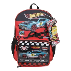 Licensed Hot Wheels 5-Piece Backpack Set
