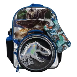 Licensed Jurassic World 5-Piece Backpack Set