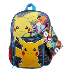 Licensed Pokemon 5-Piece Backpack Set