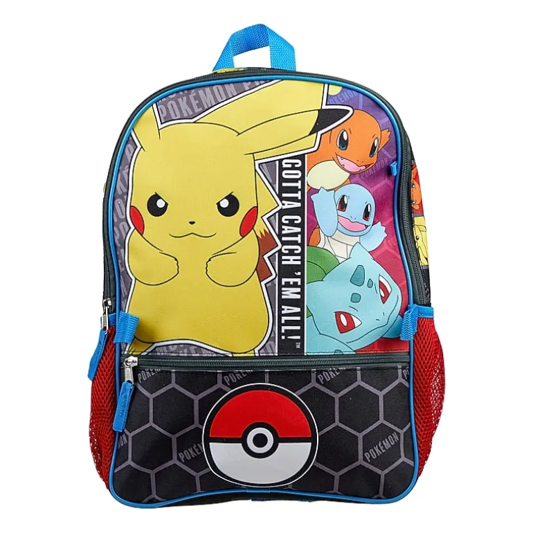Licensed Pokemon 5-Piece Backpack Set