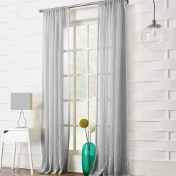 Lichtenberg Lola Rod Pocket Sheer Single Curtain Panel