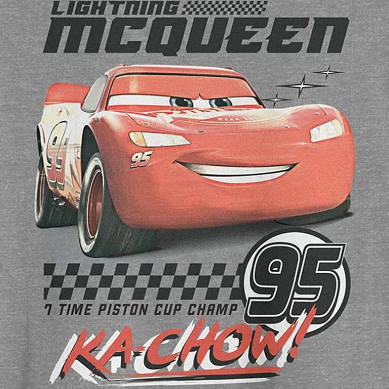 Lightning Mcqueen Mens Crew Neck Short Sleeve Regular Fit Cars Graphic T-Shirt