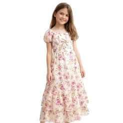 Lilt Big Kid Girls Short Sleeve A-Line Dress
