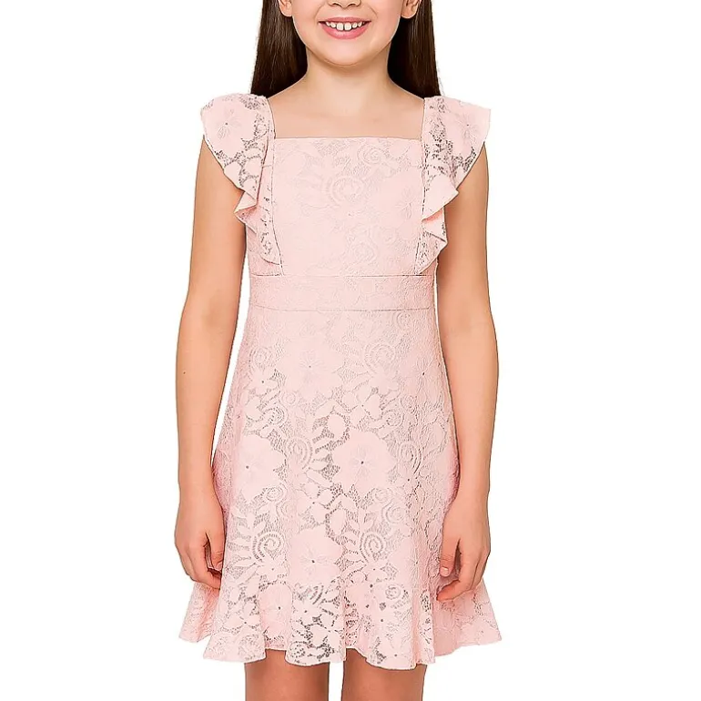 Lilt Big Kid Girls Short Sleeve A-Line Dress