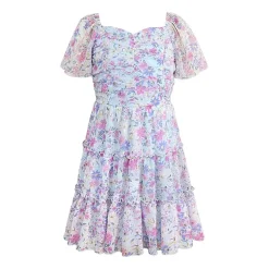 Lilt Big Kid Girls Short Sleeve A-Line Dress