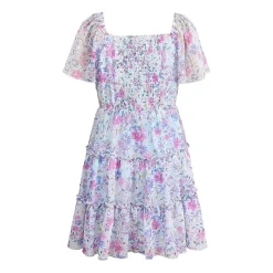 Lilt Big Kid Girls Short Sleeve A-Line Dress