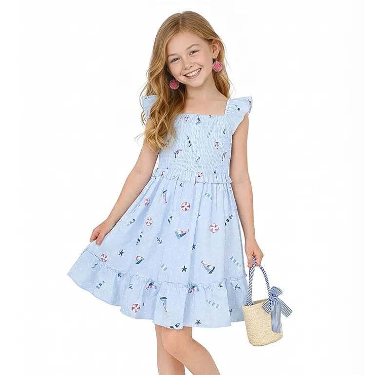 Lilt Little & Big Kid Girls Sleeveless A-Line Dress