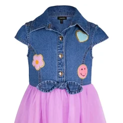 Lilt Little Girls Short Sleeve Shirt Dress