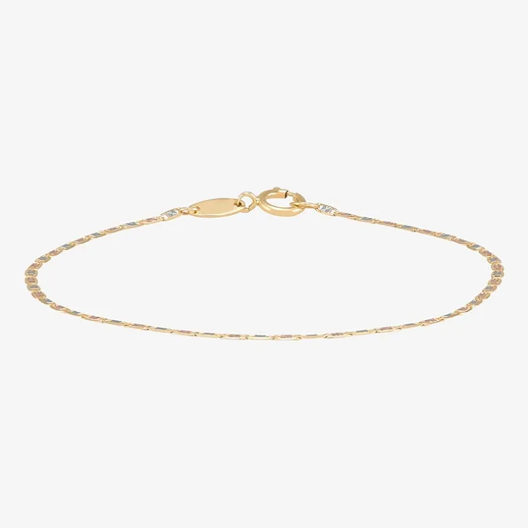 Limited Quantities! Girls 14K Gold 6 Inch Solid Valentino Chain Bracelet