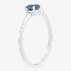 Limited Quantities! Womens Genuine Blue Topaz Sterling Silver Ring Set