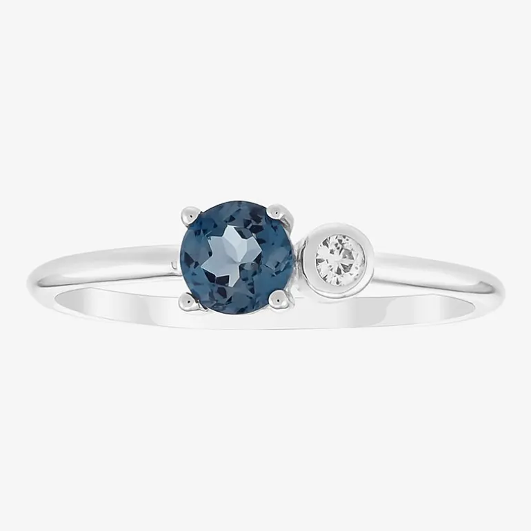 Limited Quantities! Womens Genuine Blue Topaz Sterling Silver Ring Set